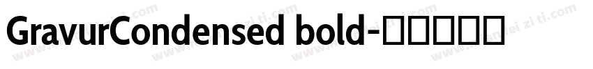 GravurCondensed bold字体转换